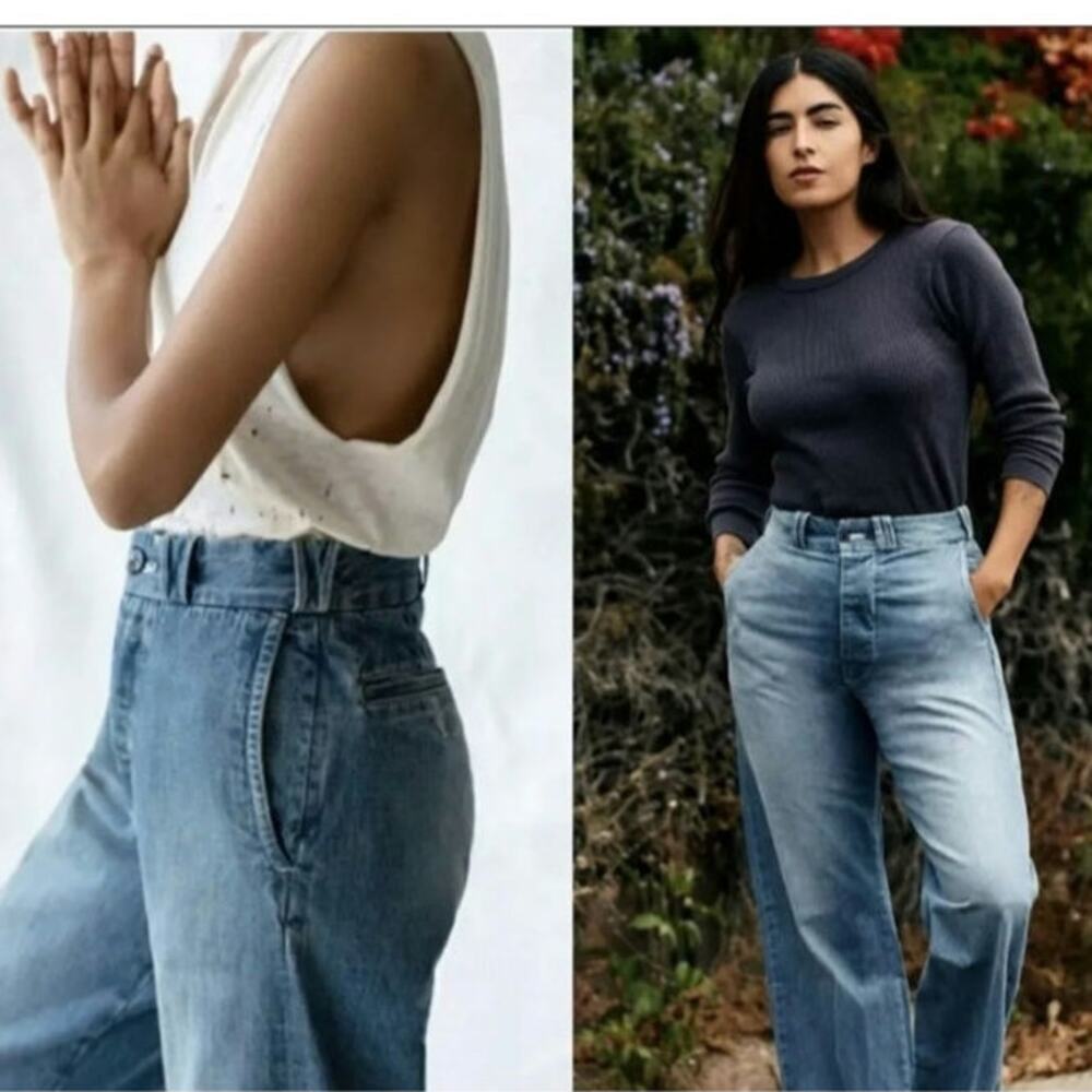 Imogene & Willie kate eames high-rise trouser wide leg chino jeans Size 23